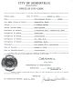 Birth Certificate for John Fremont Irving